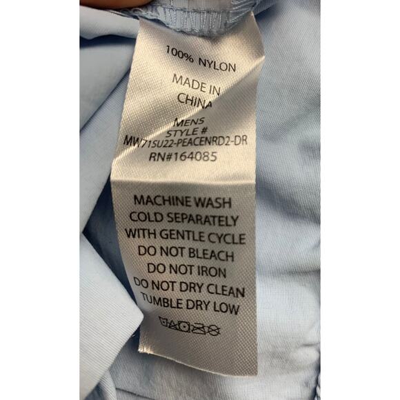 Coney Island Picnic LET'S PEACE IT TOGETHER Nylon Blue Shorts - Size Large - Picture 4 of 10